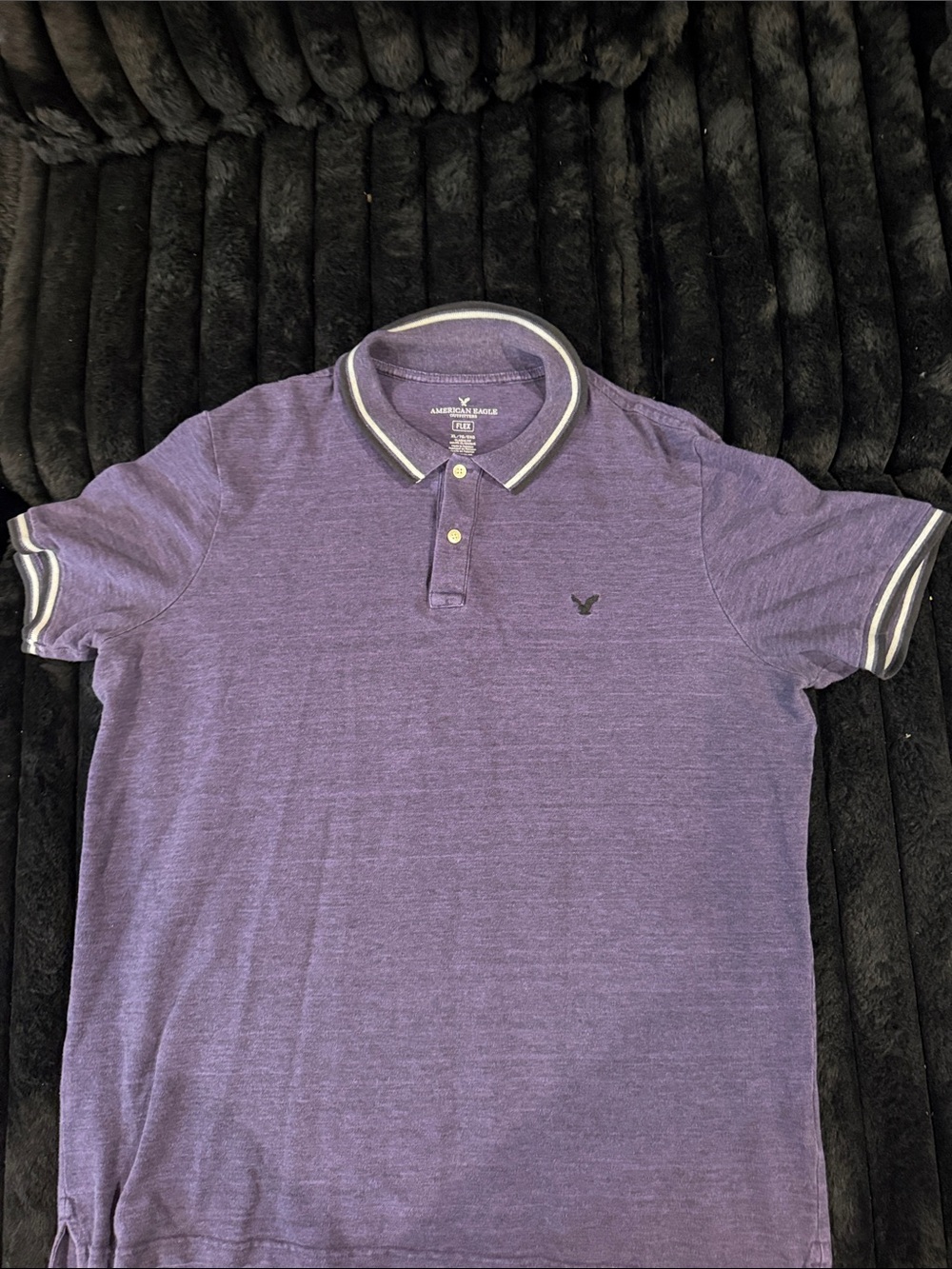 American Eagle Outfitters Purple Polo with Contrast Trim
